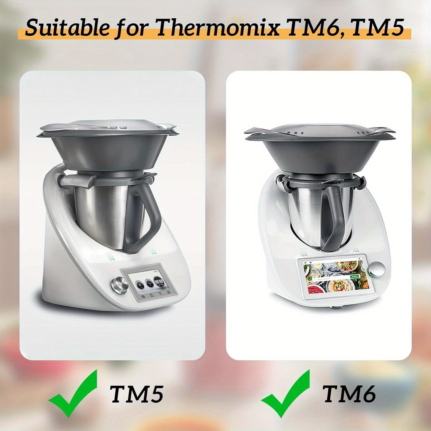 Taza medidora con tapa para Thermomix TM5 TM6 50ml 100ml Apto para lavavajillas