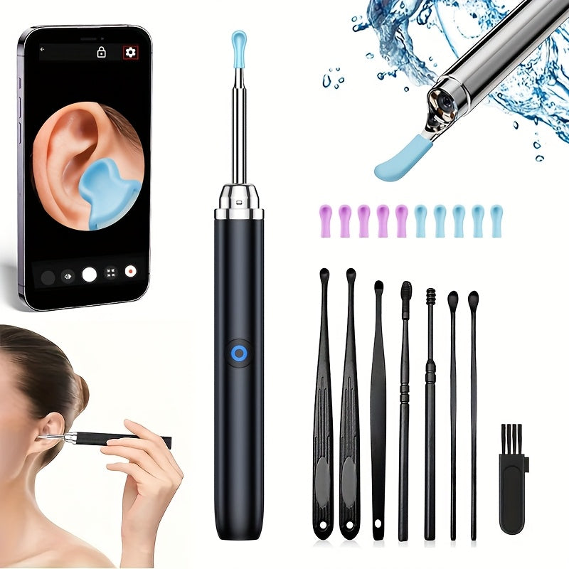 Limpiador de oídos recargable con cámara y herramientas para eliminar cera para adultos