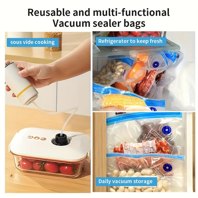 Mini Electric Vacuum Sealer Handheld Food Sealing Machine with 2 Sizes of Bags