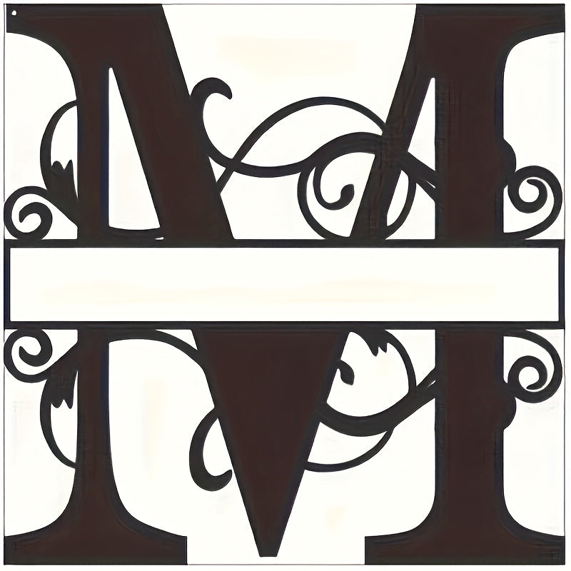 Personalized Last Name Sign with Split Letter Design for Front Door or Garden Decor