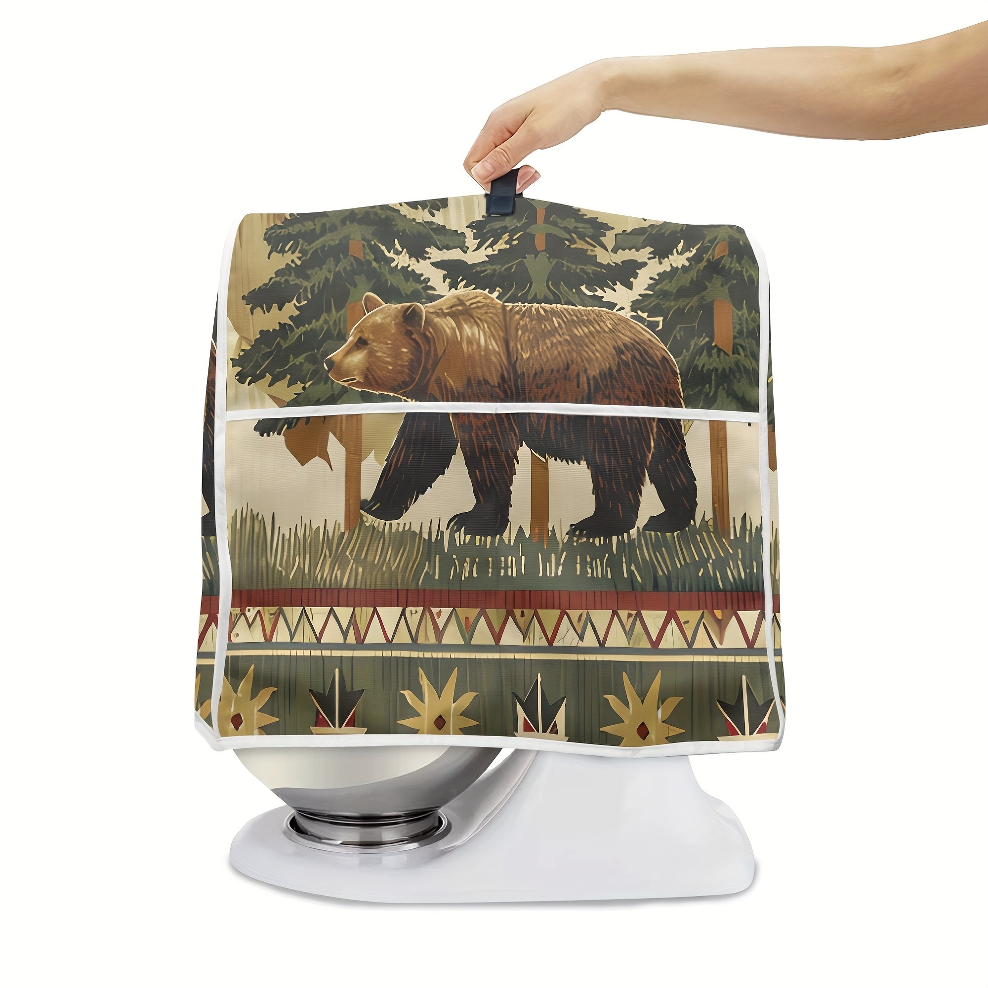 Rustic Jungle Bear Print Kitchen Appliance Cover for 6-8 Quart Stand Mixer