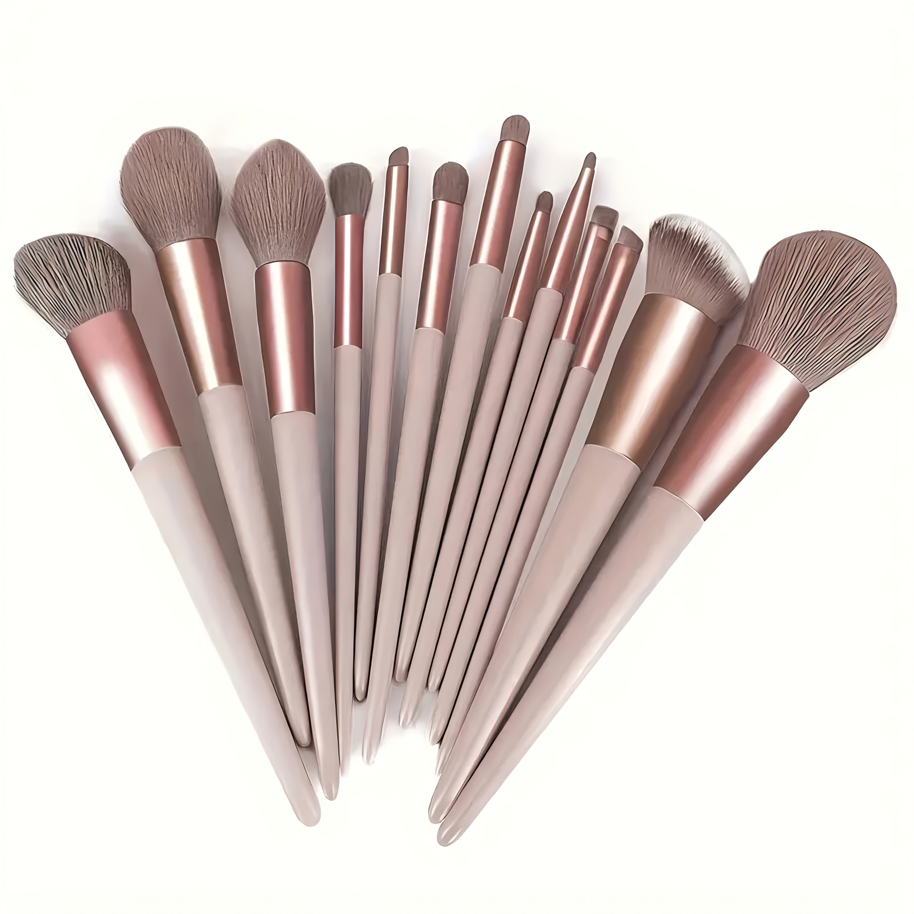 13-Piece Makeup Brush Set Nylon Synthetic Fiber Easy to Use Professional Travel-Friendly