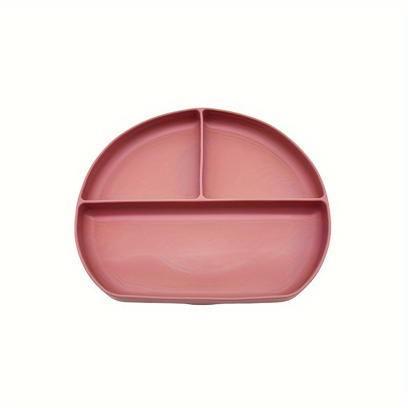 Bolalar uchun Silikon Stol to'plami, bo'lingan plita bilan, yiqilish va to'kilishdan himoya qilish uchun