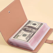 Banknote Storage Book with 100 Pages and Photo Stamps Card Organizer A6 Cash Notebook