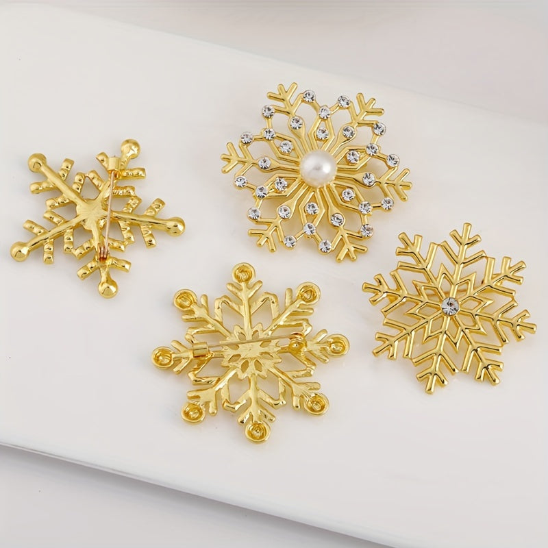 Ayollar uchun to'rt ta qorniqcha brosh pinlar to'plami, rhinestone alloy zargarlik buyumlari, kiyimlar, shlyapa va sumkalar uchun aksessuarlar