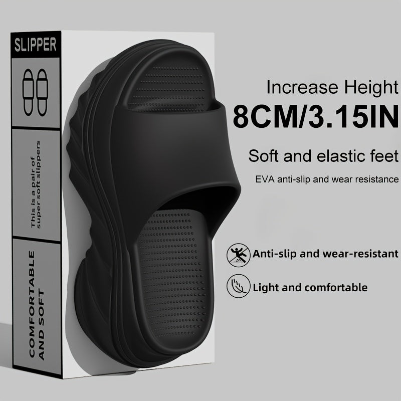 Women’s Summer EVA Slip-On Slippers Soft Non-Slip Open-Toe Pink Black