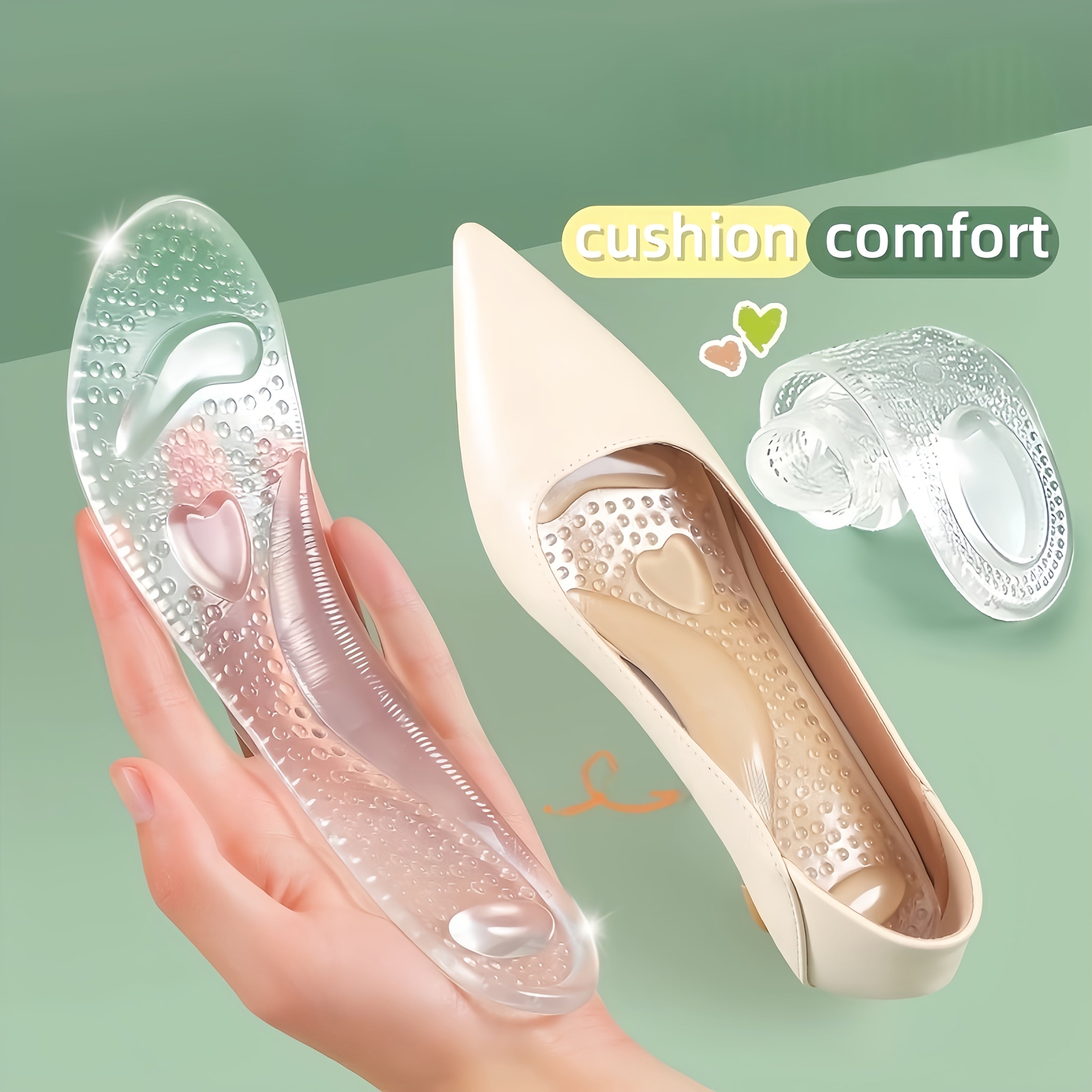 Unisex силиконовые стельки самоклеющиеся противоскользящие комфортные подушки