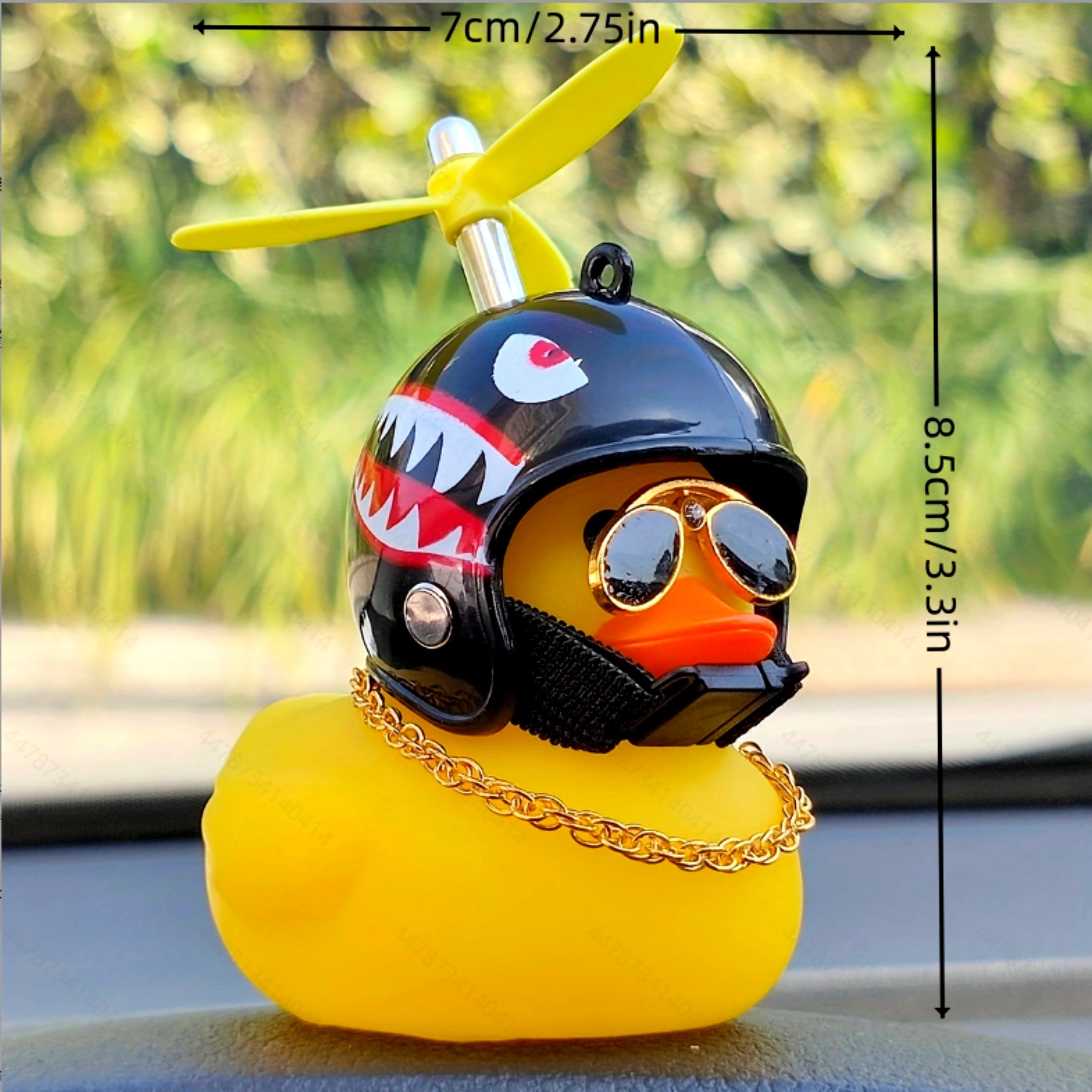 Kids Bicycle Handlebar Accessories Rubber Duck Helmet Propeller Glasses