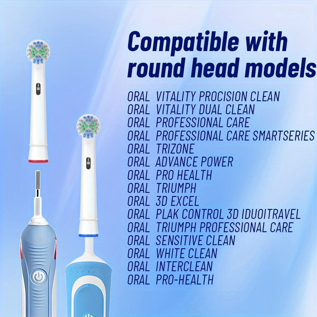 Electric Toothbrush Replacement Heads for Adults, White, Compatible with Sonic Electric Toothbrushes