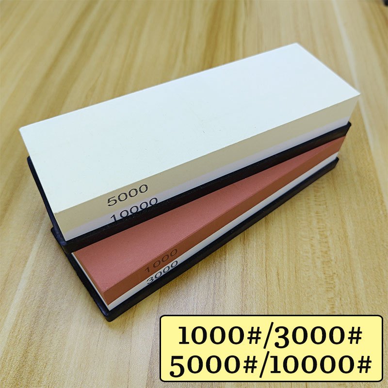 Afilador de cuchillos de doble cara con piedra de agua para un afilado de precisión