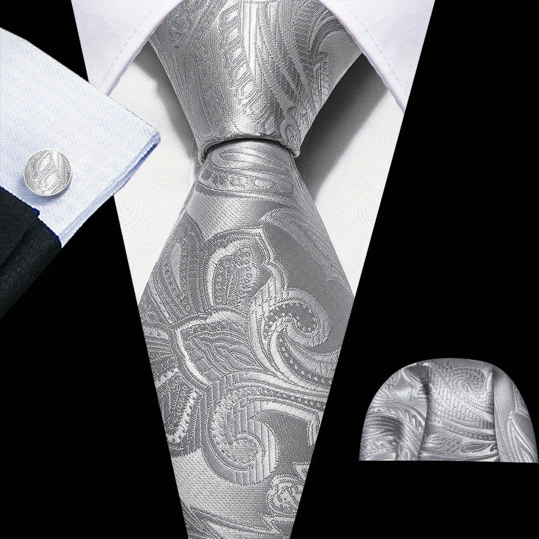 Men's Paisley Woven Necktie for Weddings and Formal Events