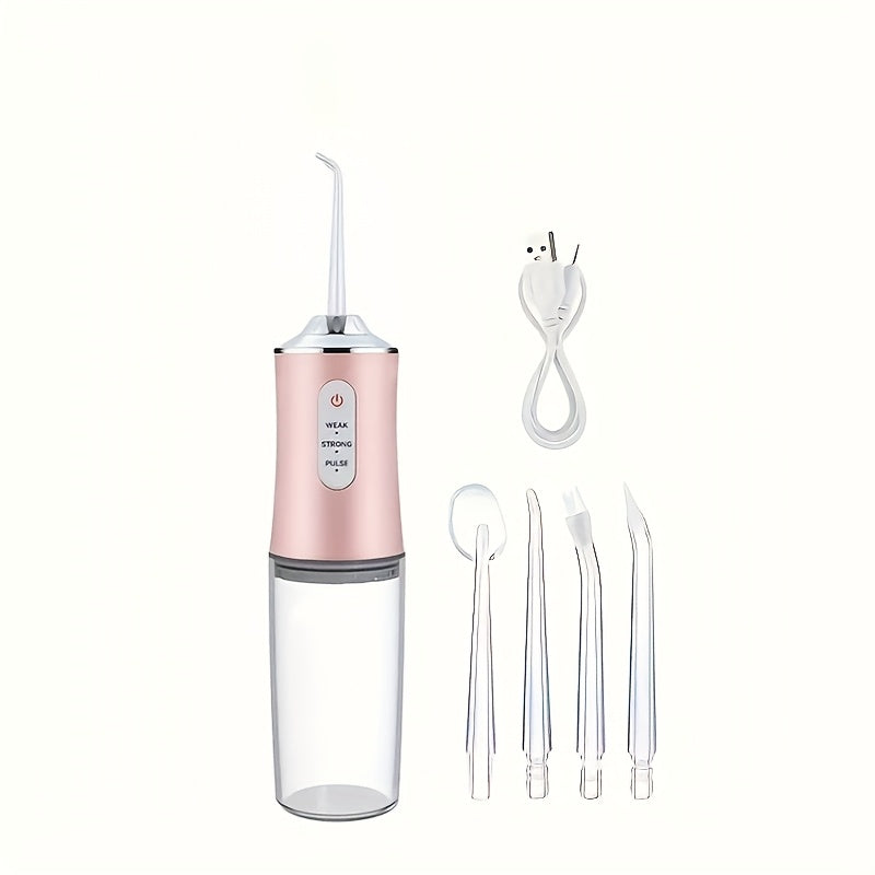 Erkaklar va ayollar uchun portativ elektr tish tozalash, 4 ta nozzli og'iz parvarishi