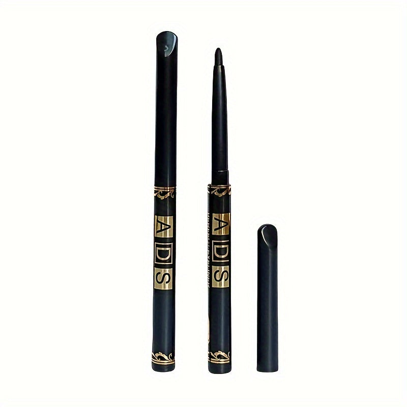 Set of 3 Waterproof Black Eyeliner Pencils with Twist Application Smudge-Proof Sweatproof