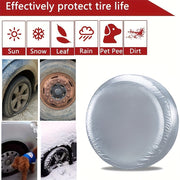 2Pcs Universal Car Tire Covers Waterproof Heavy Duty Rubber