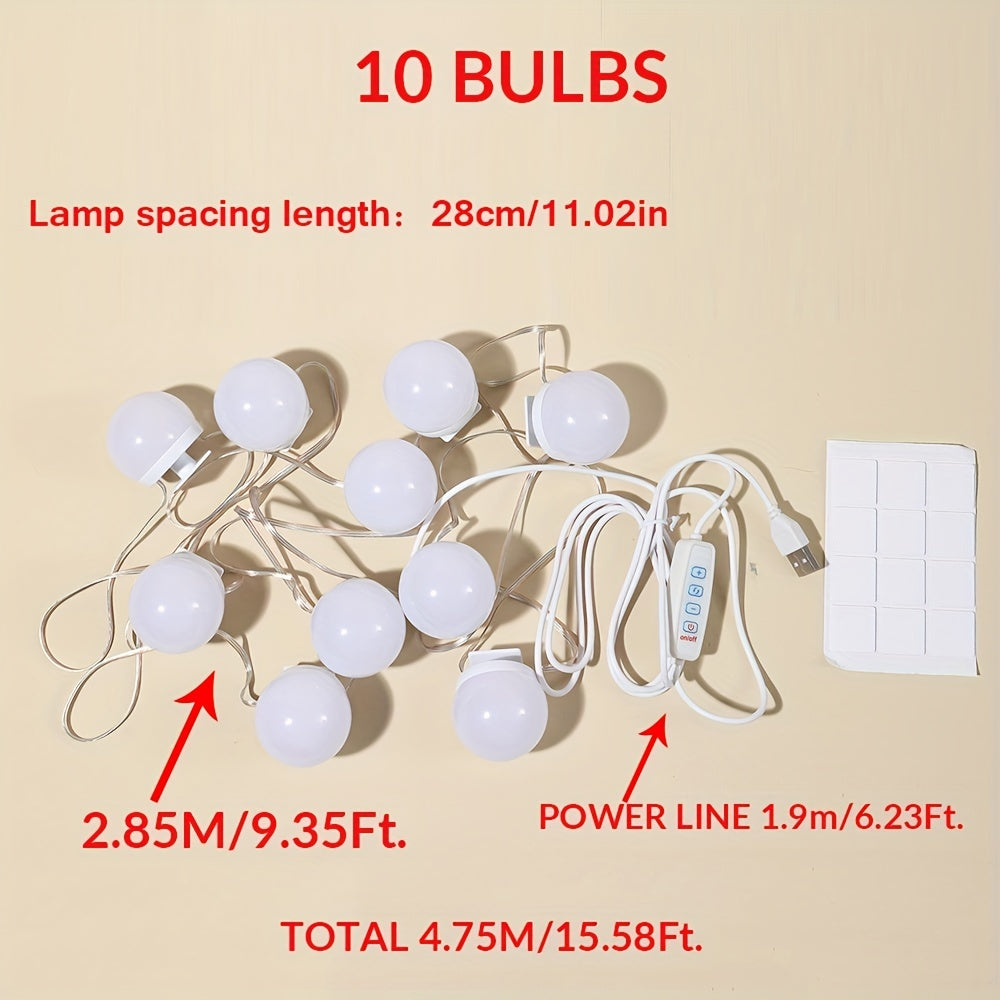 Dimmable LED Vanity Mirror Lights for Makeup and Bathroom Mirrors Plastic Modern Polished Up-Style Sconce