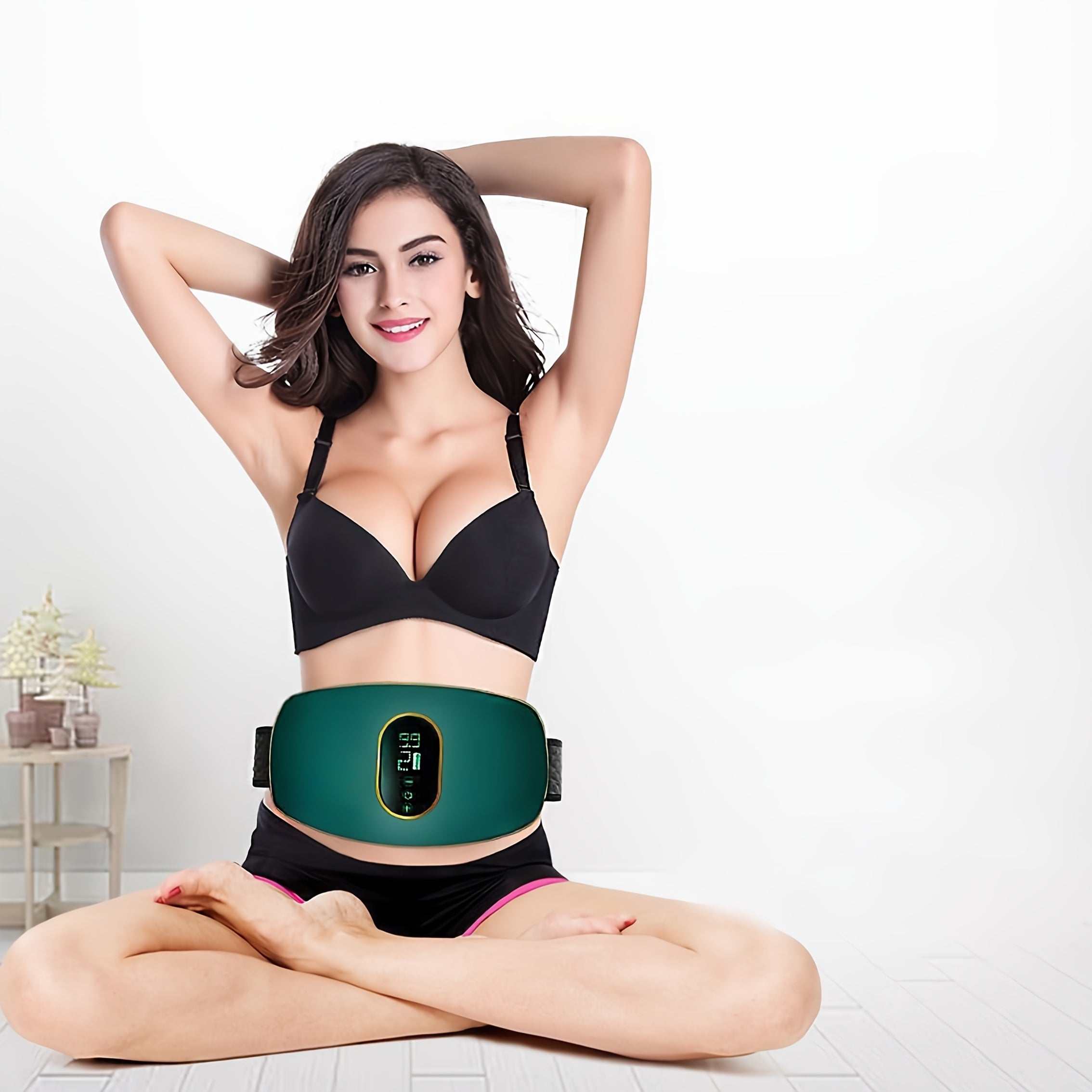 Full-Body Massage Belt USB Rechargeable Fitness Device with Fragrance-Free Plastic