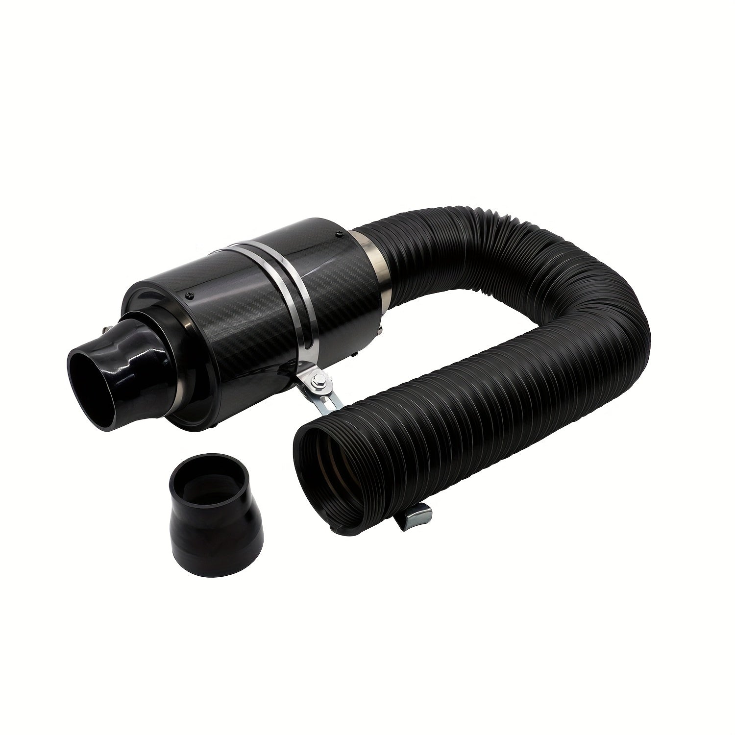 Universal Carbon Fiber Cold Air Intake Kit 76mm with High Flow Filter