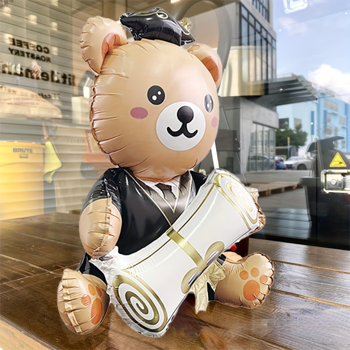 Globo de oso lindo con certificado de graduación 96.52cm para eventos escolares y decoraciones