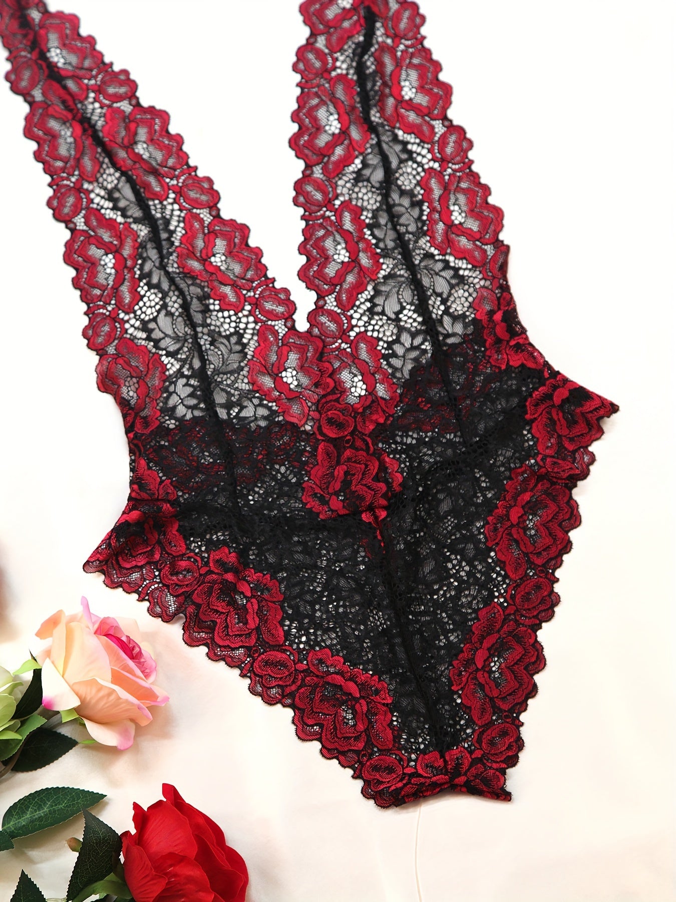 Six-Color Lace Strap-On Lingerie for Women with Adjustable Fit