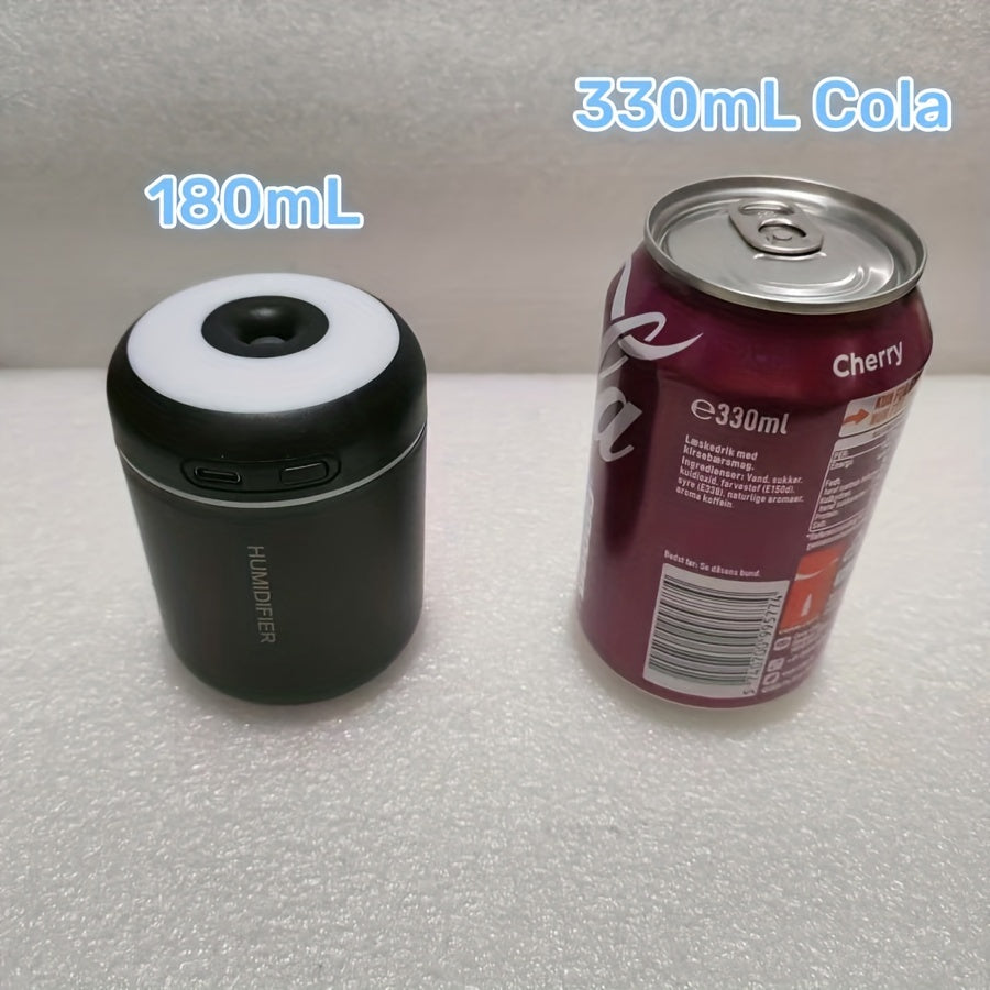 Portable USB Humidifier with Aromatherapy, 180ml Mist, LED Lights for Car and Home