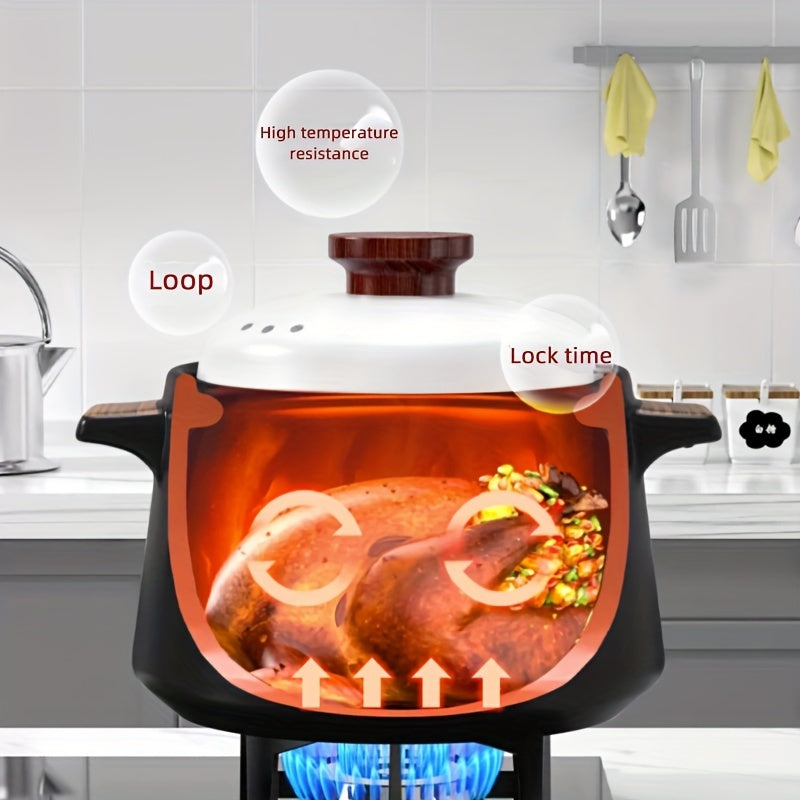 Olla negra nórdica para sopa de 3.3L para uso en restaurantes de cocina japonesa