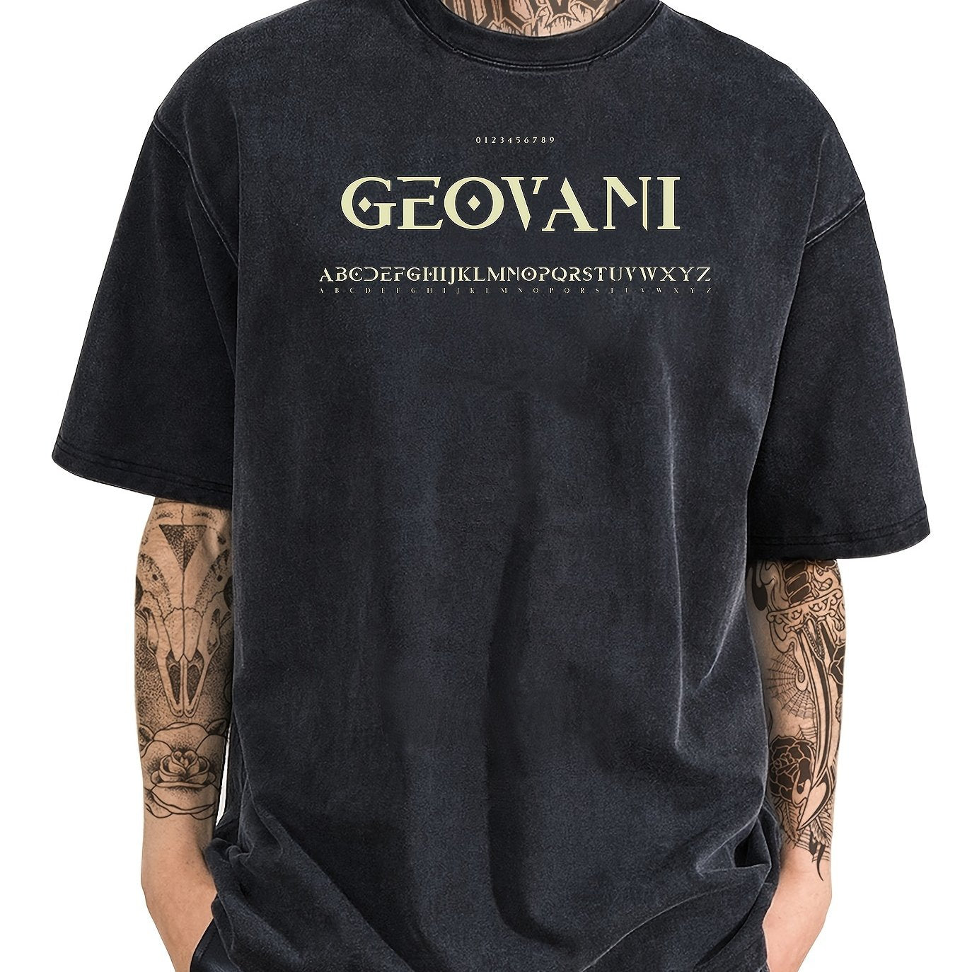 Camiseta de algodón negra para hombre de manga corta, estilo vintage, ajuste casual, verano