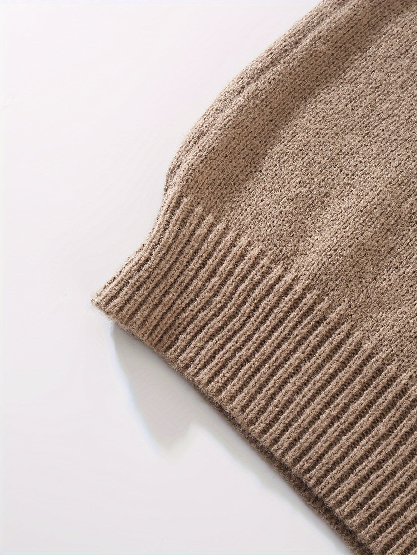 Suéter de punto para mujer talla plus, otoño e invierno, cuello redondo, decoración de perlas