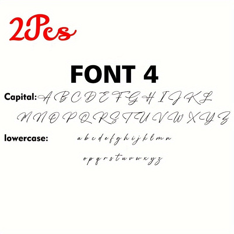 Set of 2 Personalized Initials Cufflinks for Men Elegant Letter Gift for Him