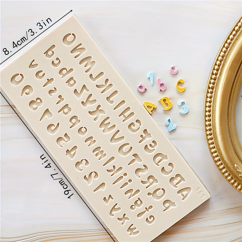 3D Art Letters Silicone Mold for Baking Cakes Fondant Chocolate Clay