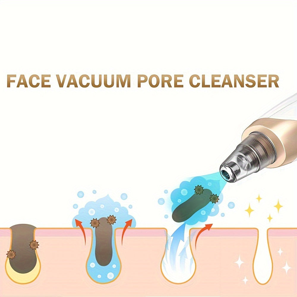 Vacuómetro removedor de puntos negros con 3 niveles de succión y 5 sondas para mujeres y hombres