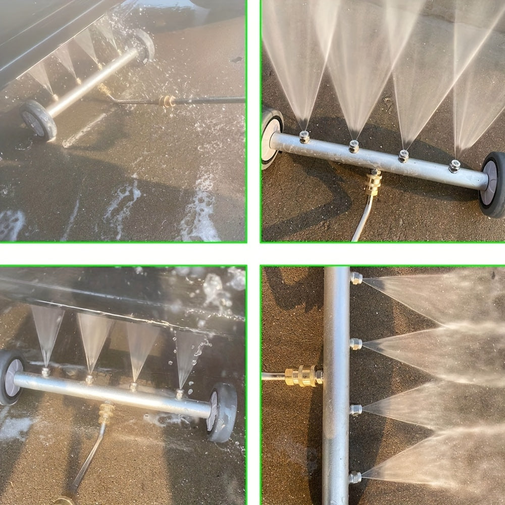 Conjunto de limpiador de agua a alta presión con doble función para chasis de coche y lavado a presión de 16 pulgadas