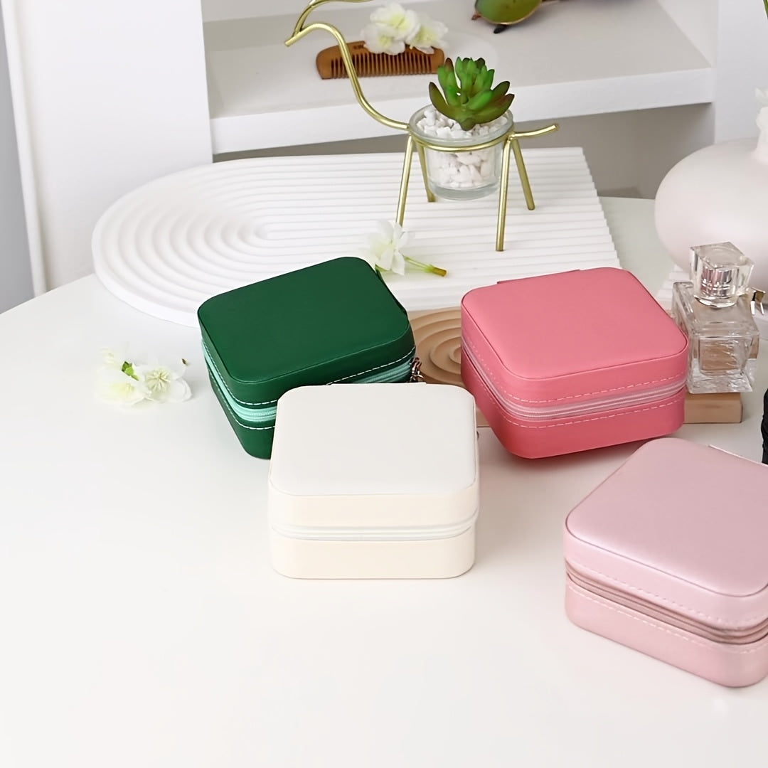Square Jewelry Box for Rings Bracelets Necklaces and Earrings in Multiple Colors