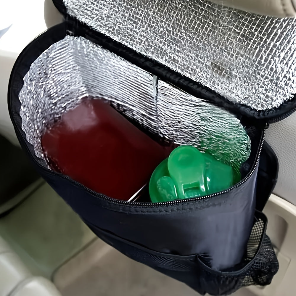 Bolsa de almacenamiento para coche, organizador colgante aislado para respaldo de asiento con frío hielo