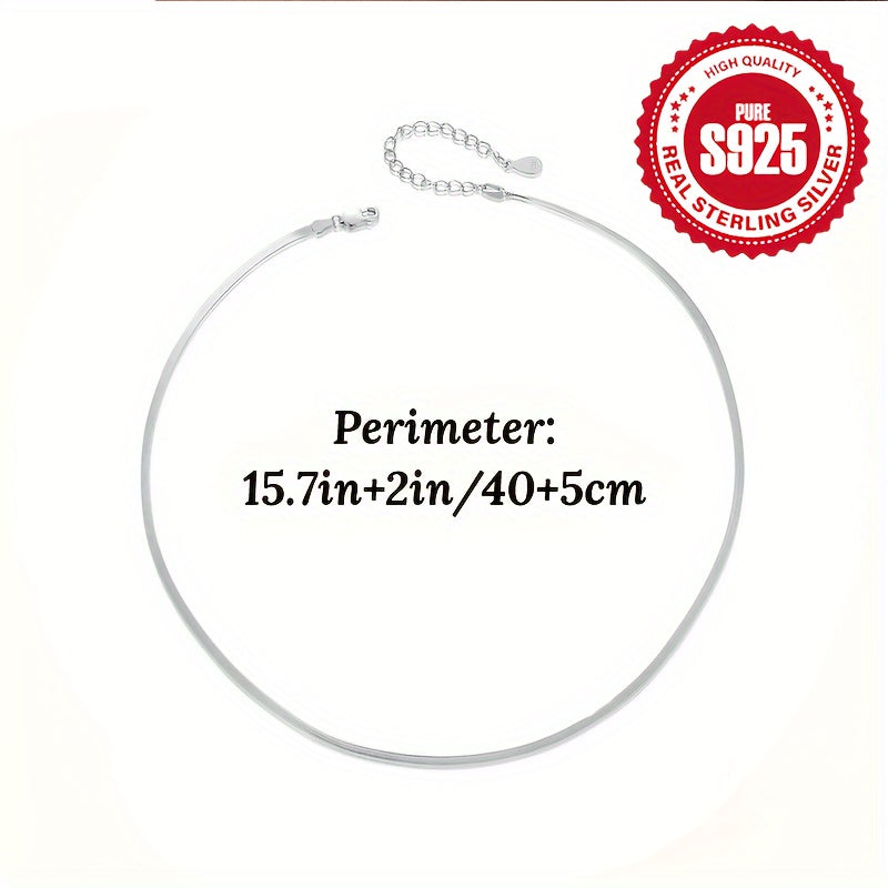 Zarif va hashamatli, bu ayollar uchun zamonaviy zargarlik aksessuari 18k oltin qoplamali S925 sterling kumush tekis ilon suyakli marjonni o'z ichiga oladi. Gippoallergenik va 4.5g/0.16oz og'irlikda, u nafaqat zamonaviy, balki kiyish uchun qulay.