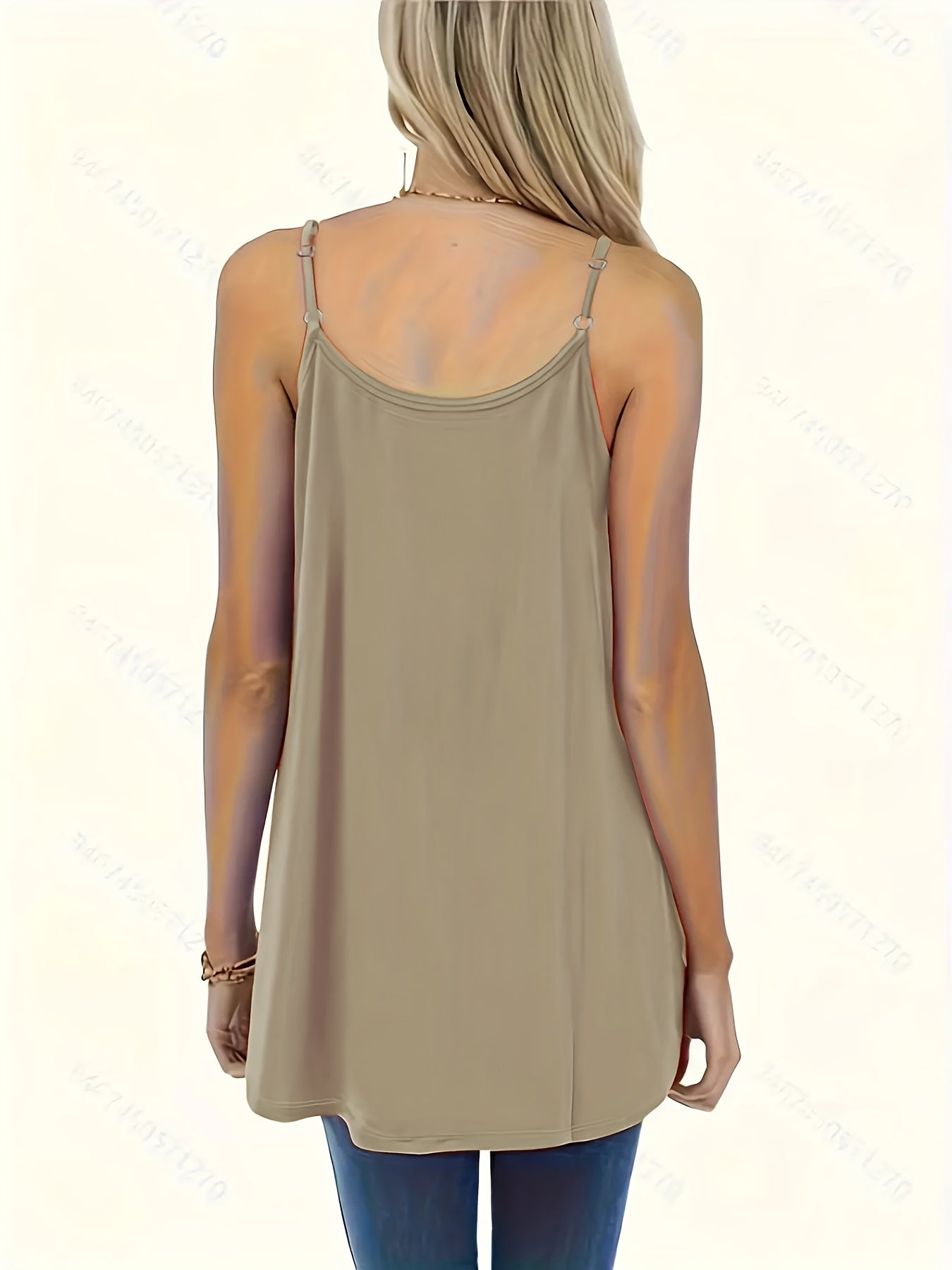 Women's Solid Color Tank Top Knit Fabric Sleeveless Camisole