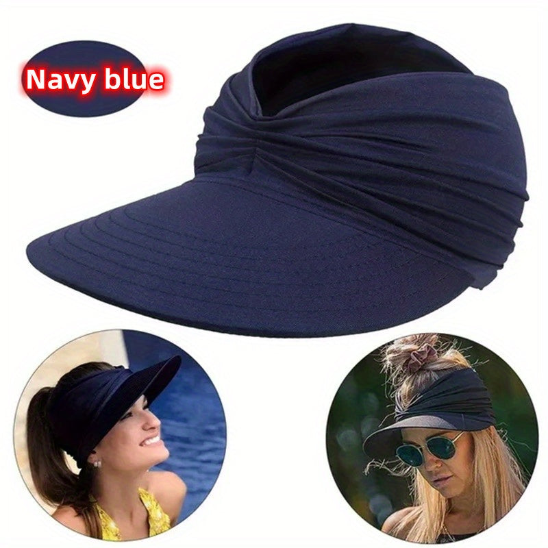 Women’s Sun Hat Nylon Woven Beach Hat with Sun Protection for Spring Summer Autumn