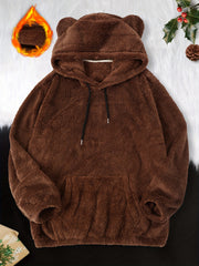 Erkaklar uchun Katta O'lchamdagi Qaytalanadigan Fleece Xuddi - Norasmiy, Uzoq Yengli, Kengashli Cho'ntak bilan, Mashinada Yuvish Mumkin - Kuz va Qish uchun Mukammal, Ikkita Tomonlama, Norasmiy, KATTA O'LCHAM