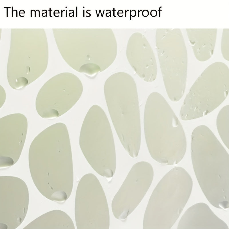 Pebble Pattern Waterproof Vinyl Shower Curtain 179.83cm x 179.83cm