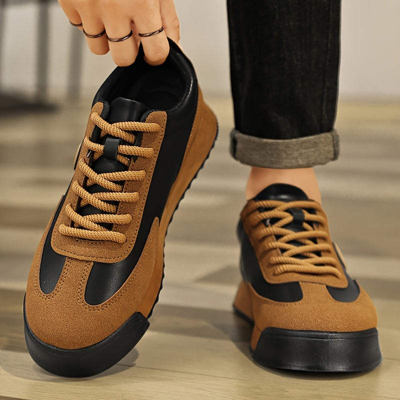 Men's Casual Sports Shoes with Thick Soles Low Top Sneakers for All-Season Outdoor and Street Wear