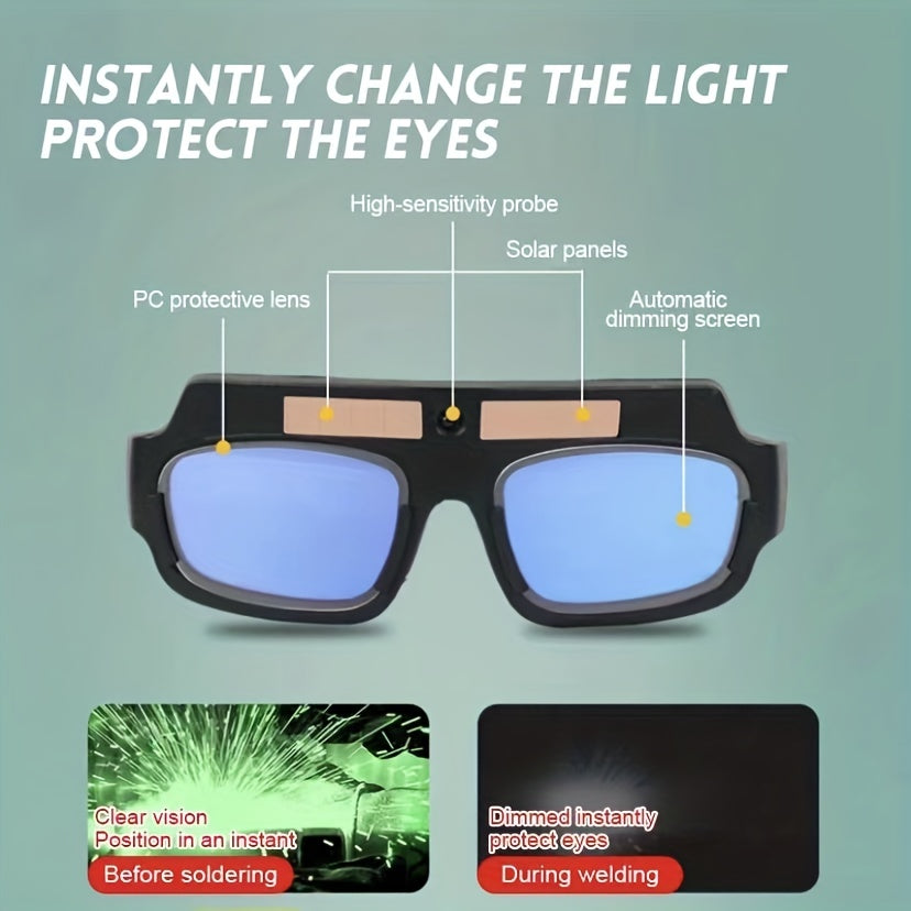 Gafas de soldadura con ajuste automático de luz, gafas de seguridad para soldadores UV Argón arco
