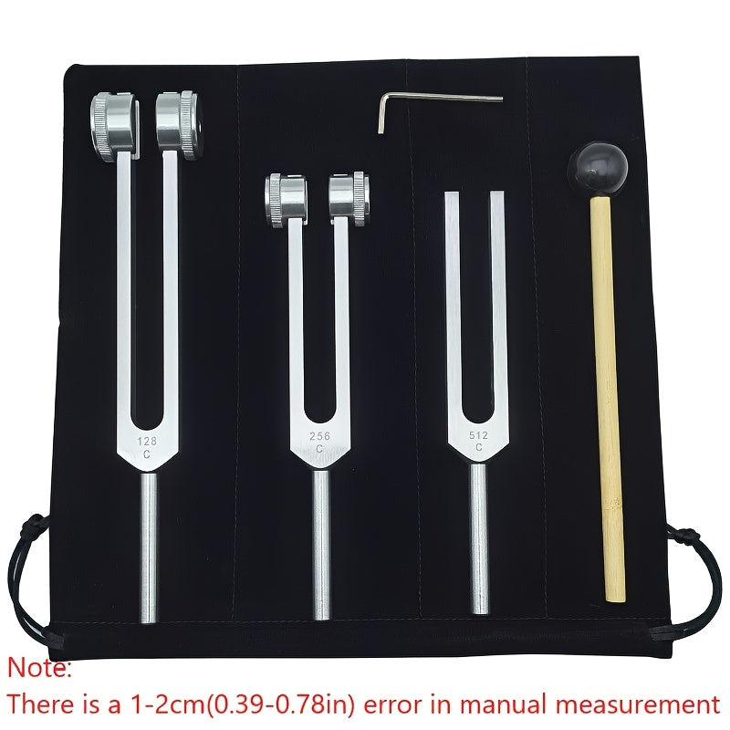 Chakra Healing Tuning Fork Set for Yoga Meditation Alloy 128Hz 256Hz 512Hz