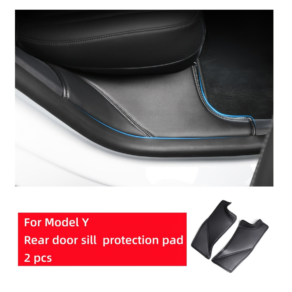Rear Seat Protectors for Tesla Model Y Door Sill Guards and Pads