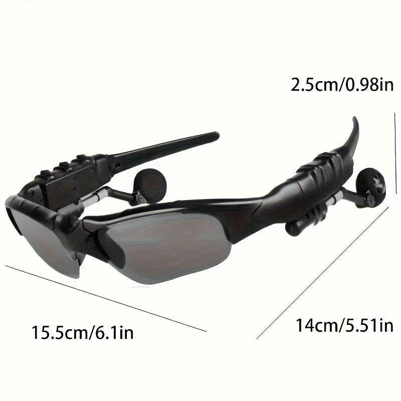 Smart Wireless Driving Glasses with Noise-Canceling Headphones for Cycling and Outdoor Activities