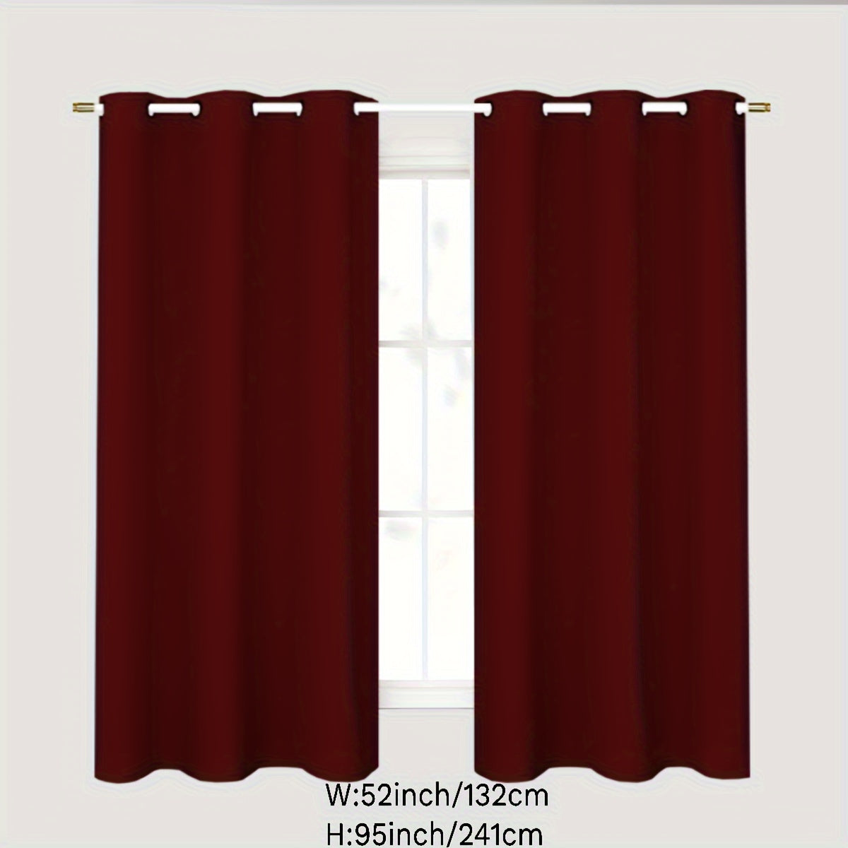 Gray Blackout Curtains for Bedroom Living Room Thermal Insulation Noise Reduction 1PC
