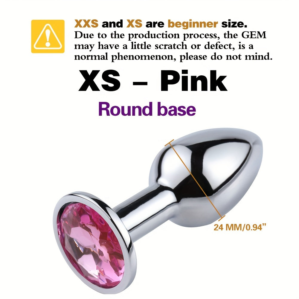 Adult Unisex Gold Gemstone Butt Plug Small Beginner Sex Toy