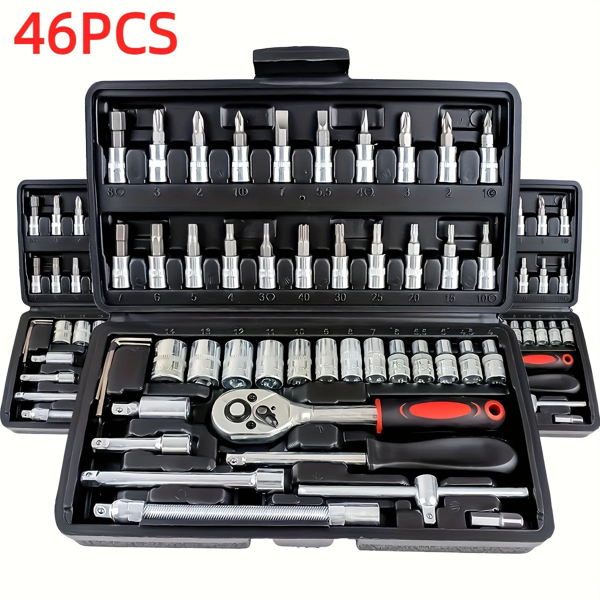 Auto Repair Tool Set 151pcs 53pcs 46pcs Drive Sockets Ratchet Wrench