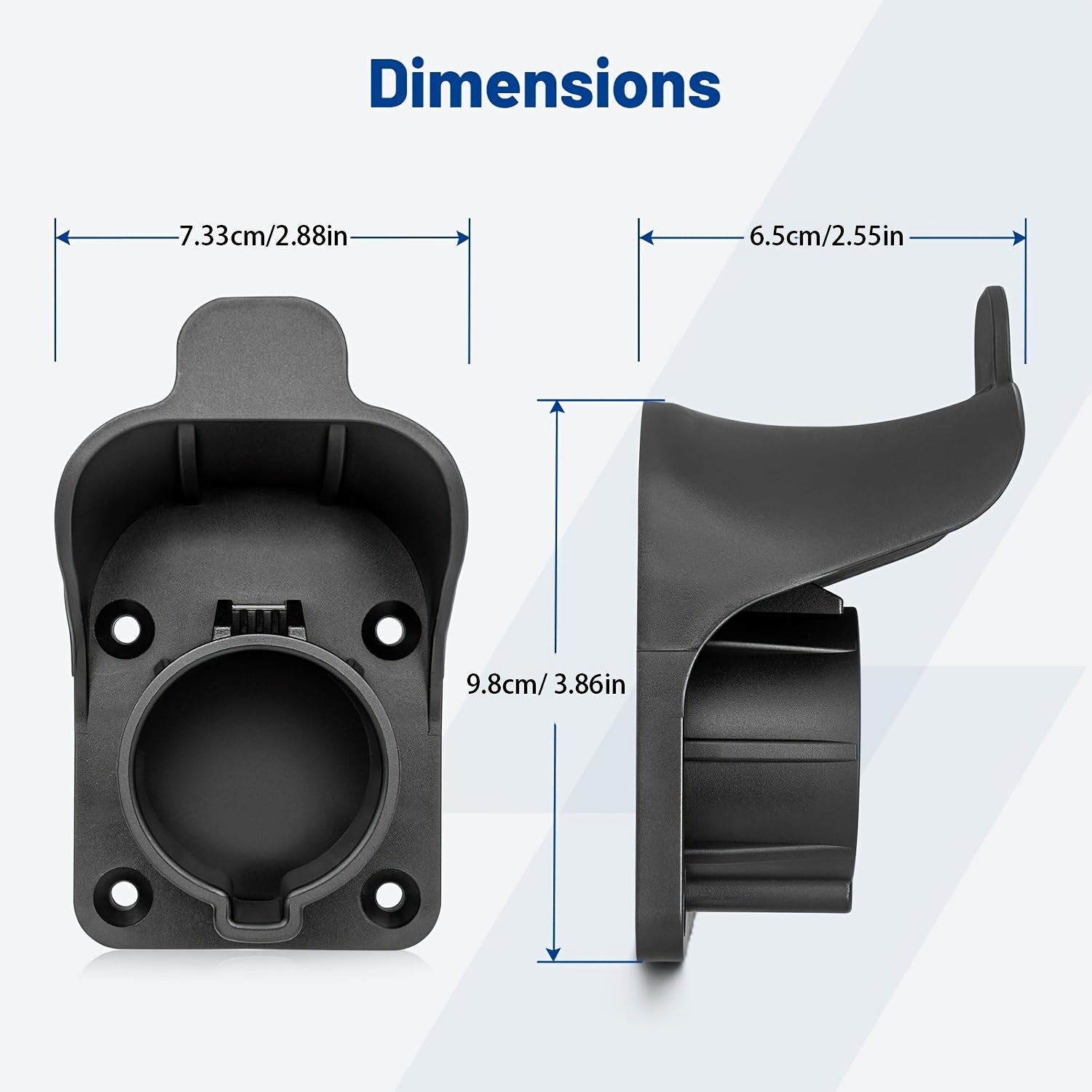 Electric Vehicle Charger Bracket Wall-Mounted Organizer for European Standard Charging Cables