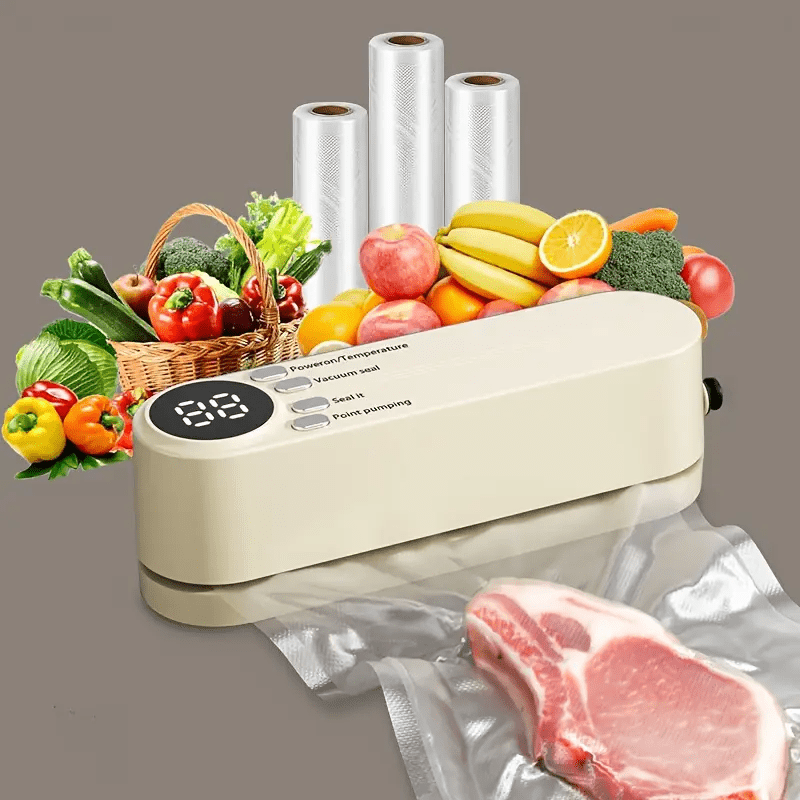 Rechargeable Food Vacuum Sealer for Preservation Compact Portable Kitchen Outdoor