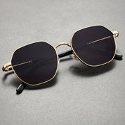 Men's Round Glasses with Copper Frame and Anti-Reflective Lenses for Hiking and Daily Wear