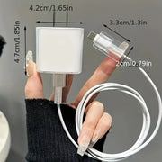 Juego de cargador de teléfono floral 3D de 5 piezas para iPhone 14 Pro Max 13 12 11 Carga rápida